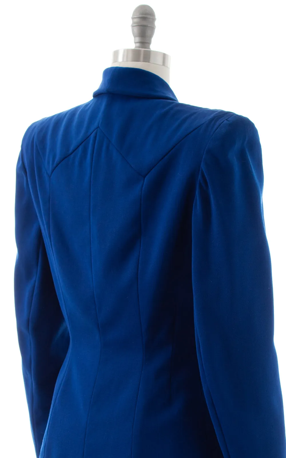 1940s Royal Blue Wool Skirt Suit | medium