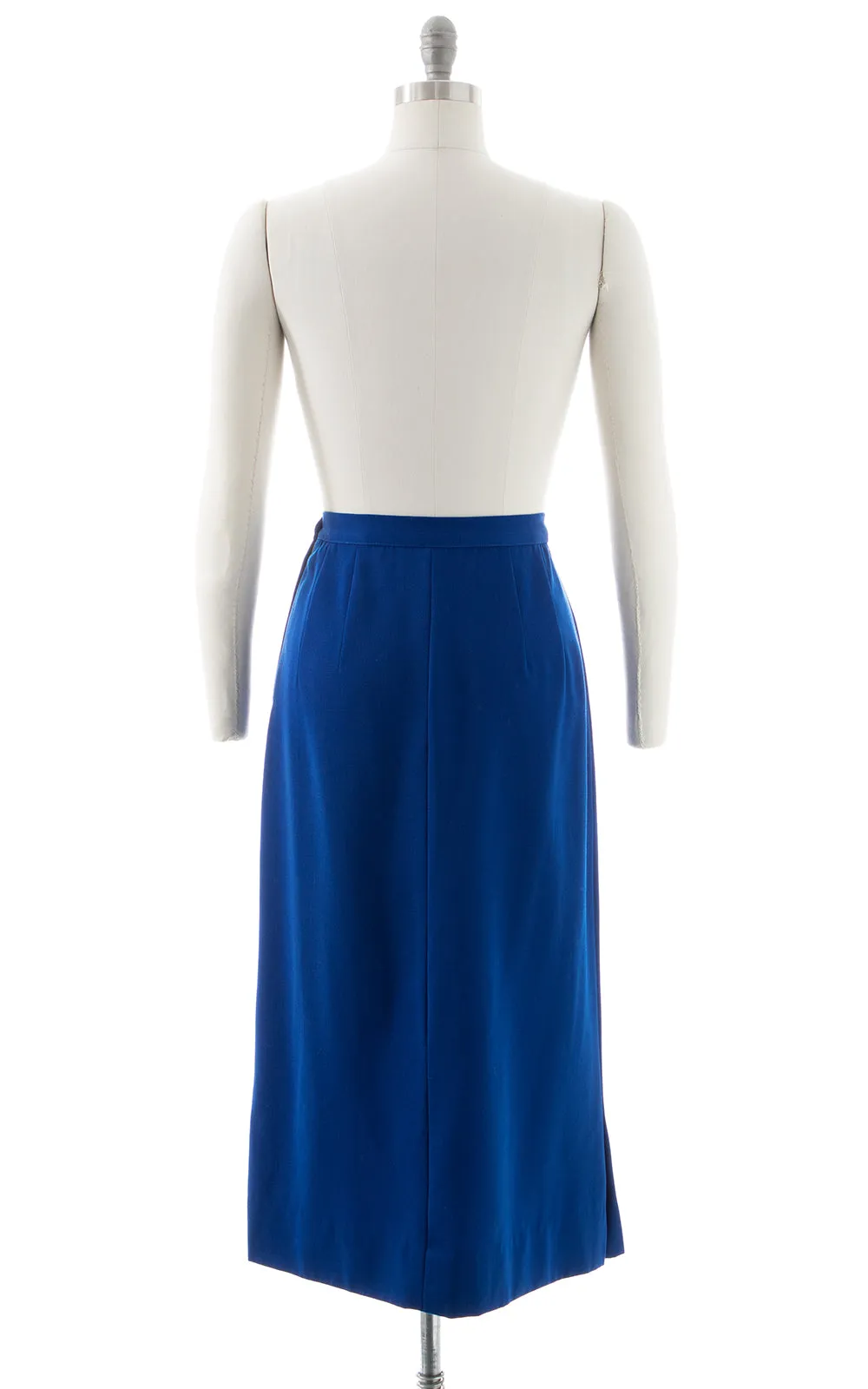 1940s Royal Blue Wool Skirt Suit | medium
