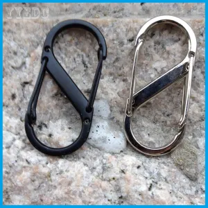 2 Pcs/lot 8 sharp Camp Snap Safety Hook Zinc alloy Steel Carabiner