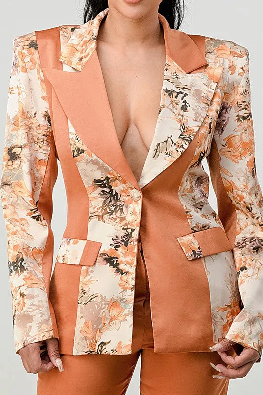 ATHENA TRANSITION PRINT BLAZER AND PANT SUIT