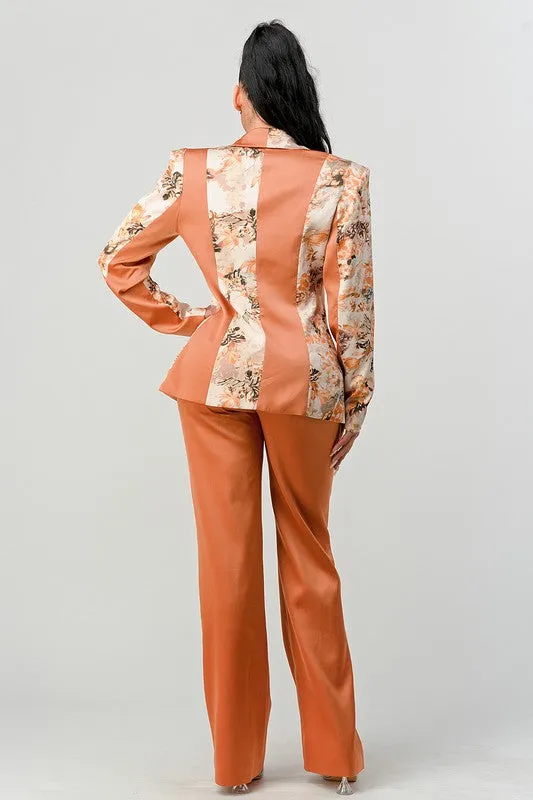 ATHENA TRANSITION PRINT BLAZER AND PANT SUIT