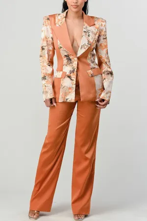 ATHENA TRANSITION PRINT BLAZER AND PANT SUIT