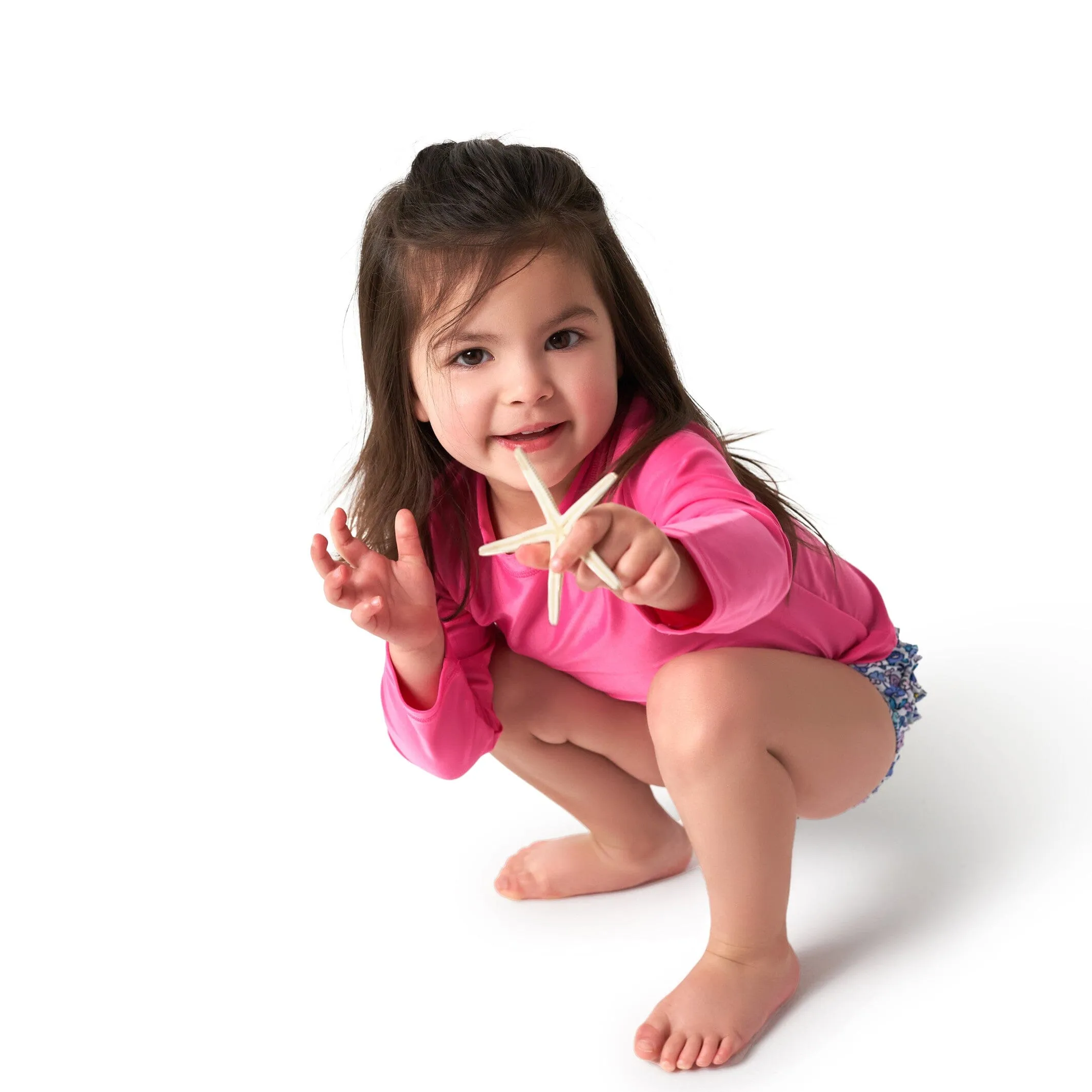Baby & Toddler Neutral UPF 50  Pink Rash Guard