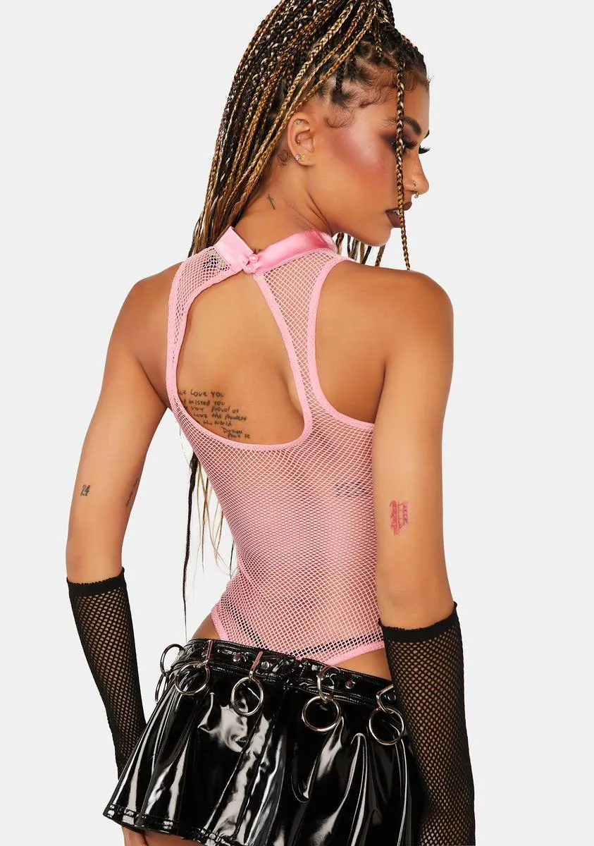 Baby Bad Luck Dragon Fishnet Bodysuit
