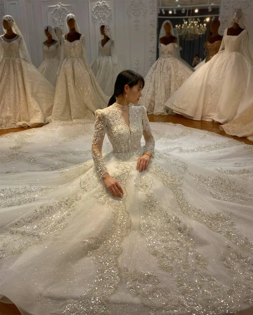 Ballgown Wedding Dress Long Sleeve