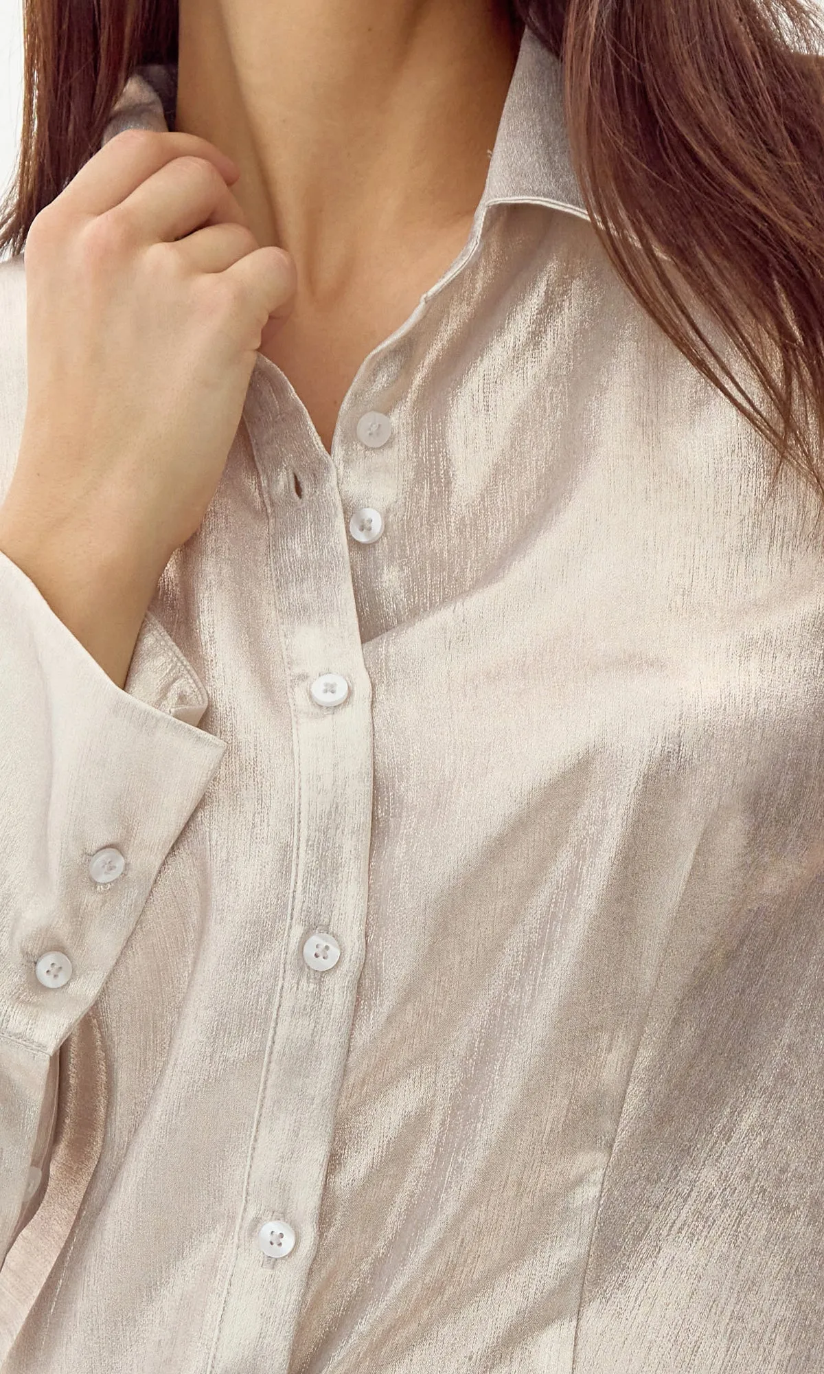 BELMONT METALLIC BUTTON DOWN