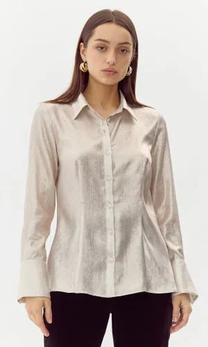 BELMONT METALLIC BUTTON DOWN