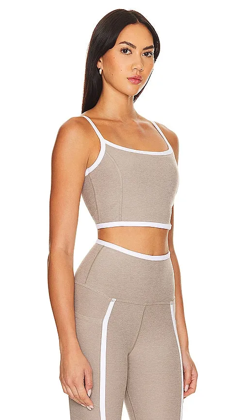 Beyond Yoga Spacedye New Moves High Cropped Tank in Taupe
