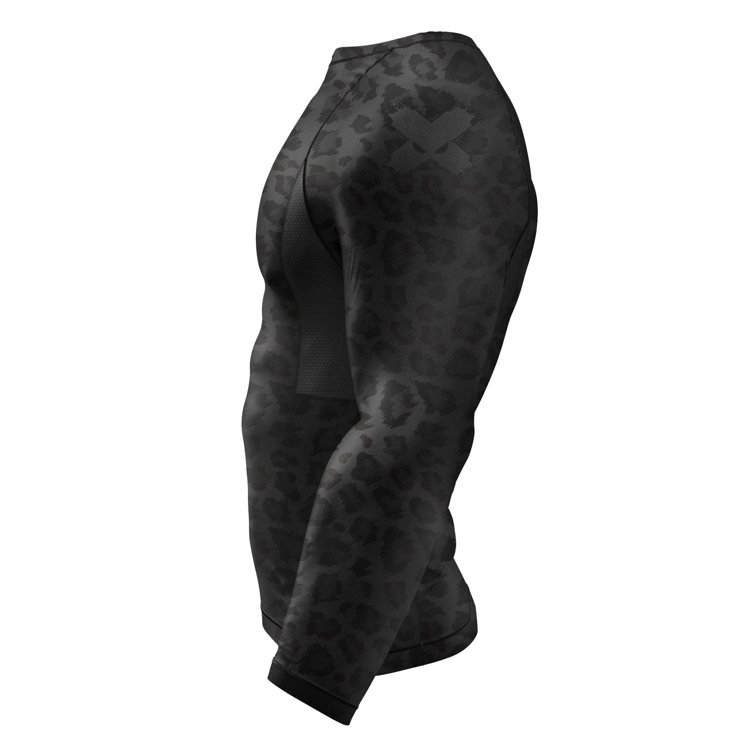 BJJ Rash Guard Black Leopard X-Tech 25 Series