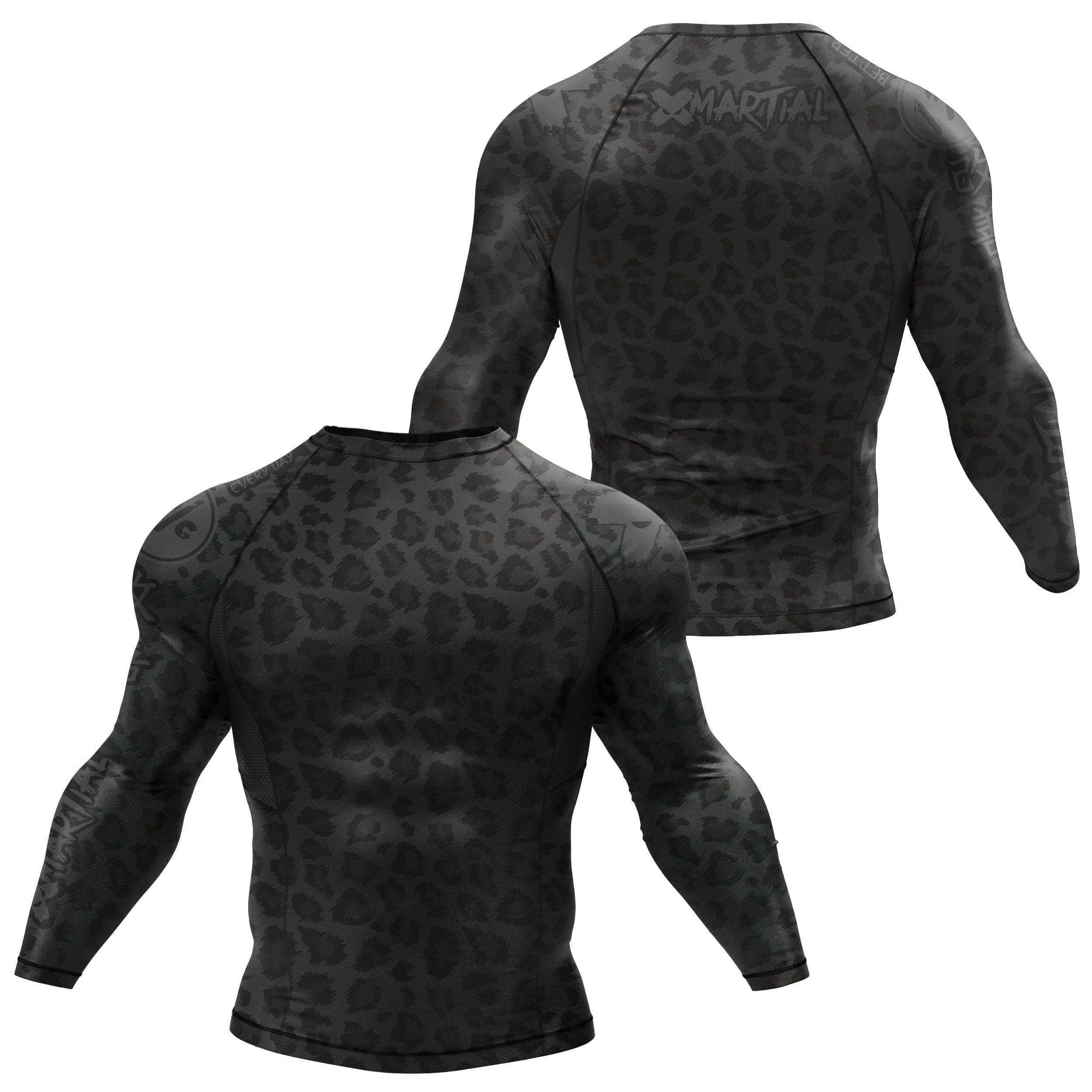 BJJ Rash Guard Black Leopard X-Tech 25 Series