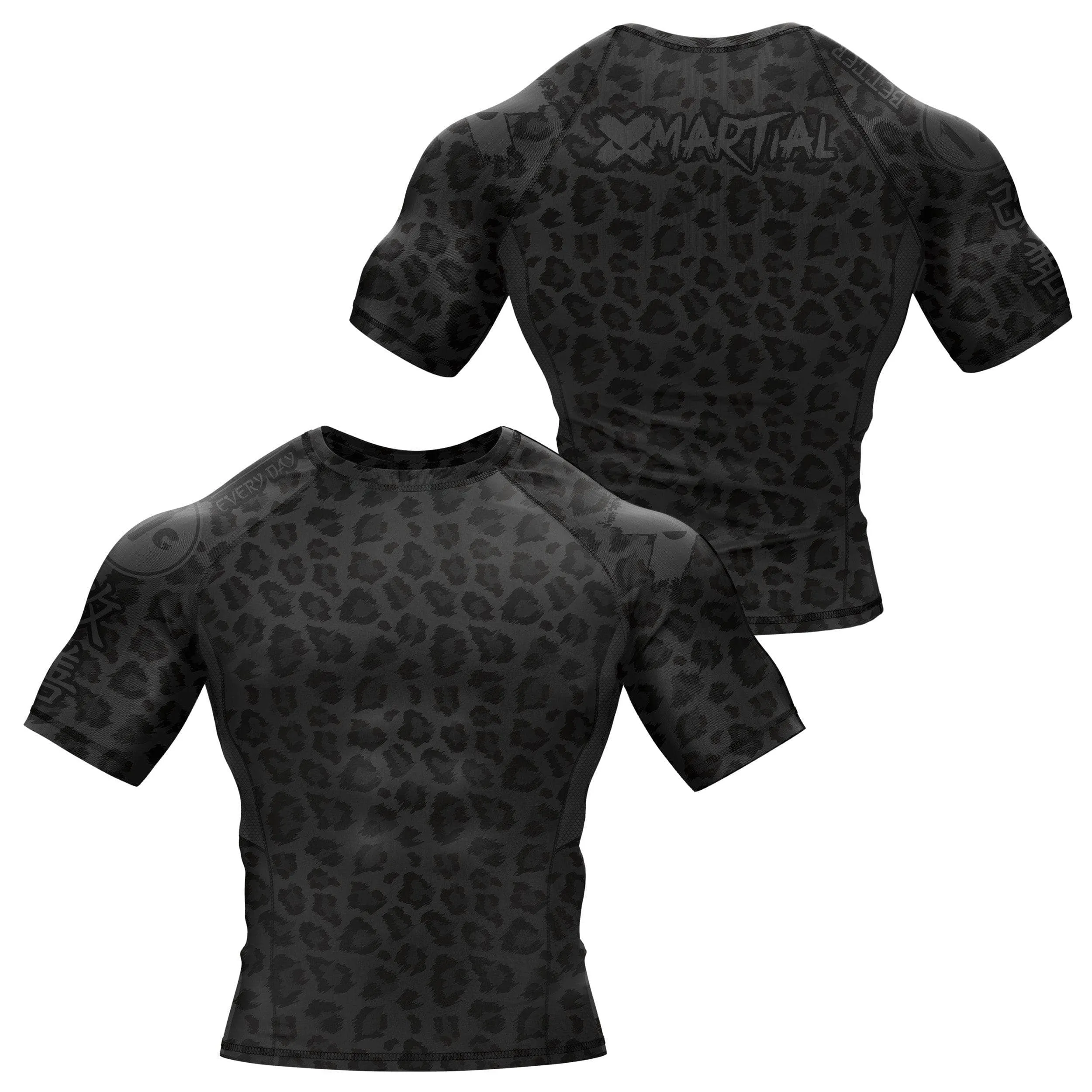 BJJ Rash Guard Black Leopard X-Tech 25 Series