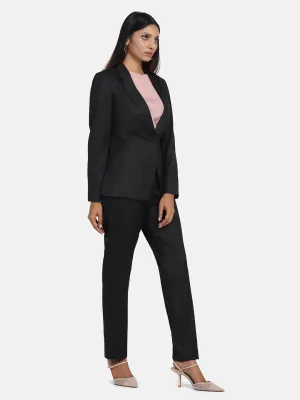 Black Poly Cotton Pant & Suit
