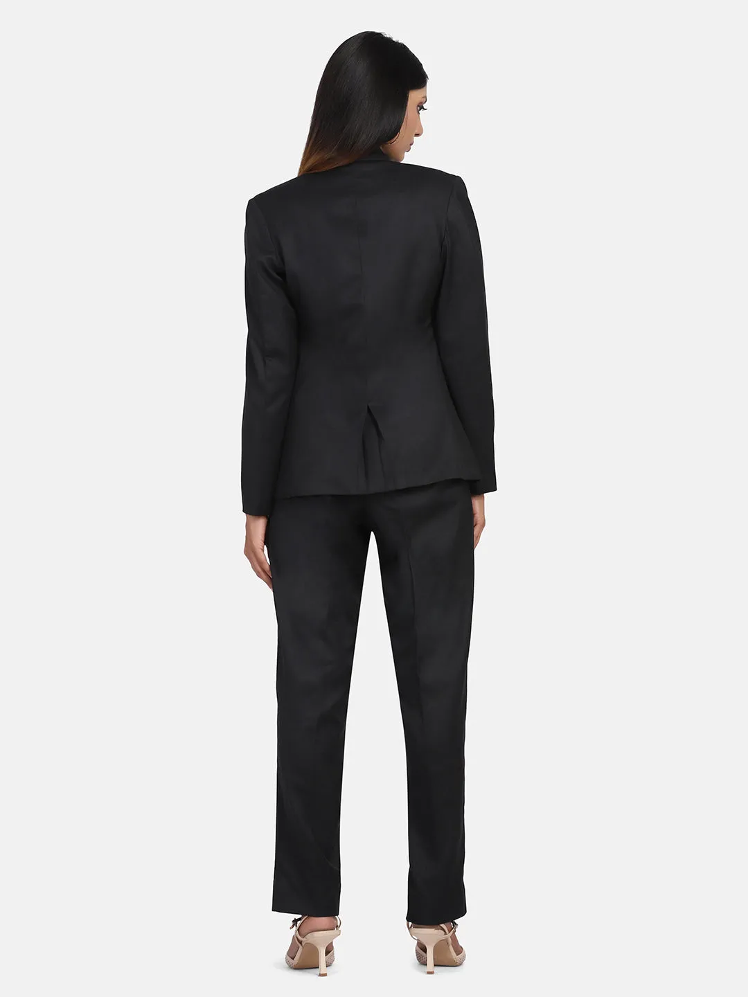 Black Poly Cotton Pant & Suit
