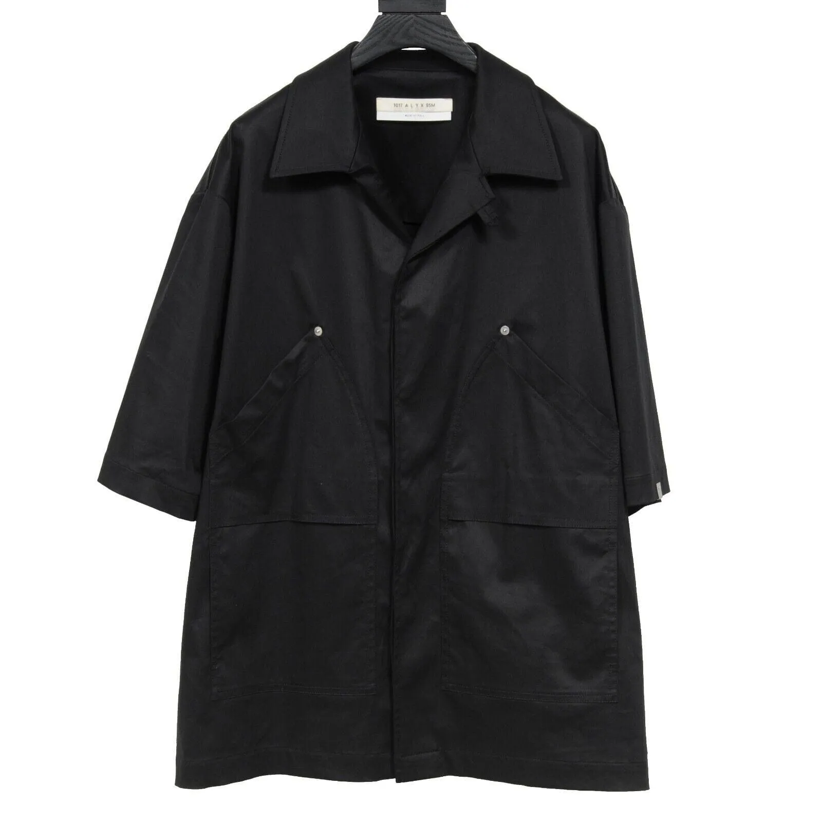 Black Utility Pocket Vacation Shirt