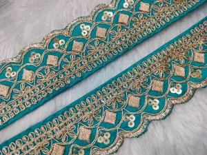 Blue Fancy Zari Trim