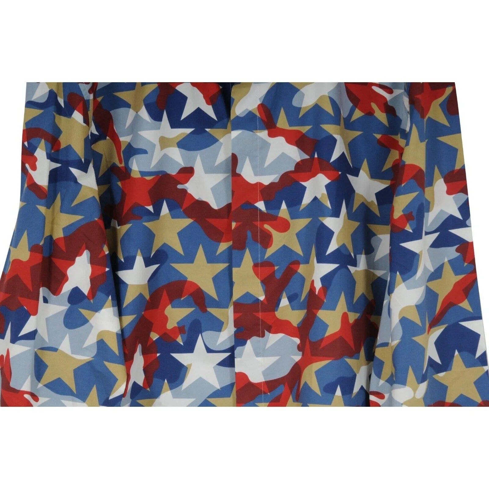 Blue Red Camo Star Button Down Shirt