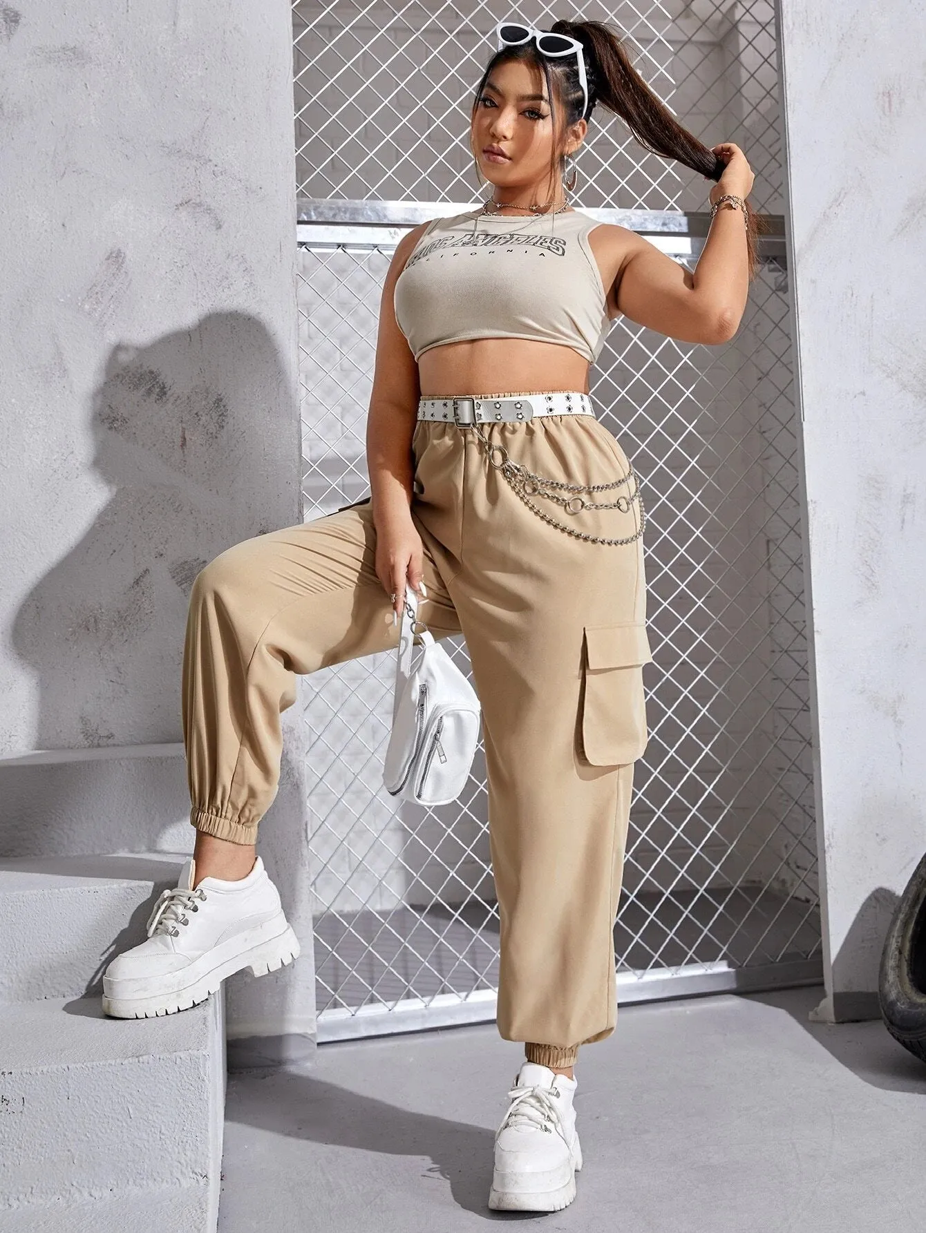 Casual Flap Pockets Cargo Pant