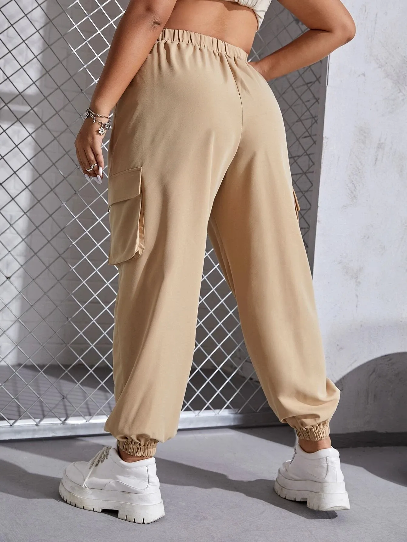 Casual Flap Pockets Cargo Pant