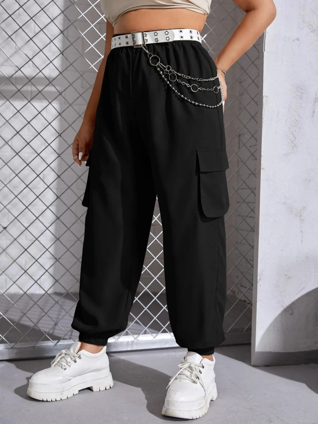 Casual Flap Pockets Cargo Pant