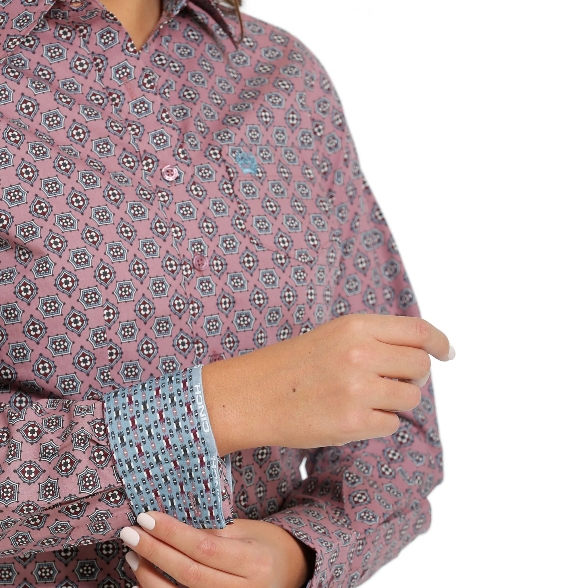 Cinch Women's Pink Print Shirt
