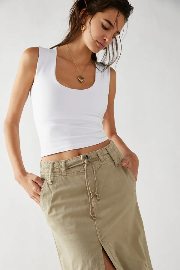 Clean Lines Muscle Cami White