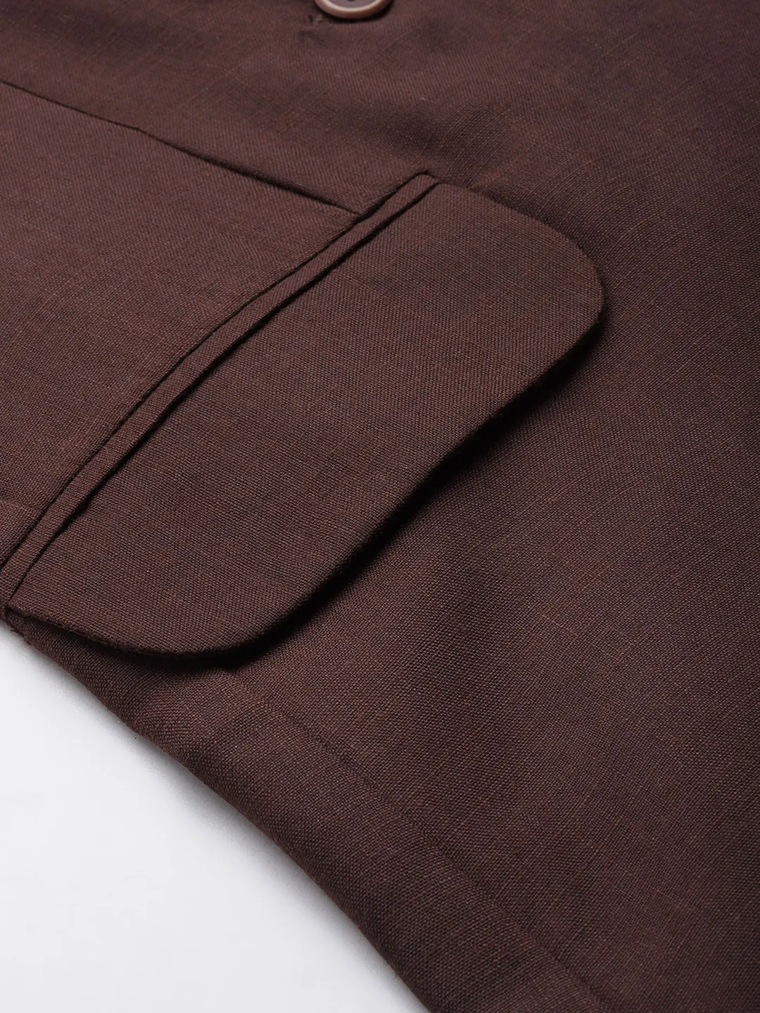 Cottinfab Women Solid Double-Breasted Two-Piece Suit