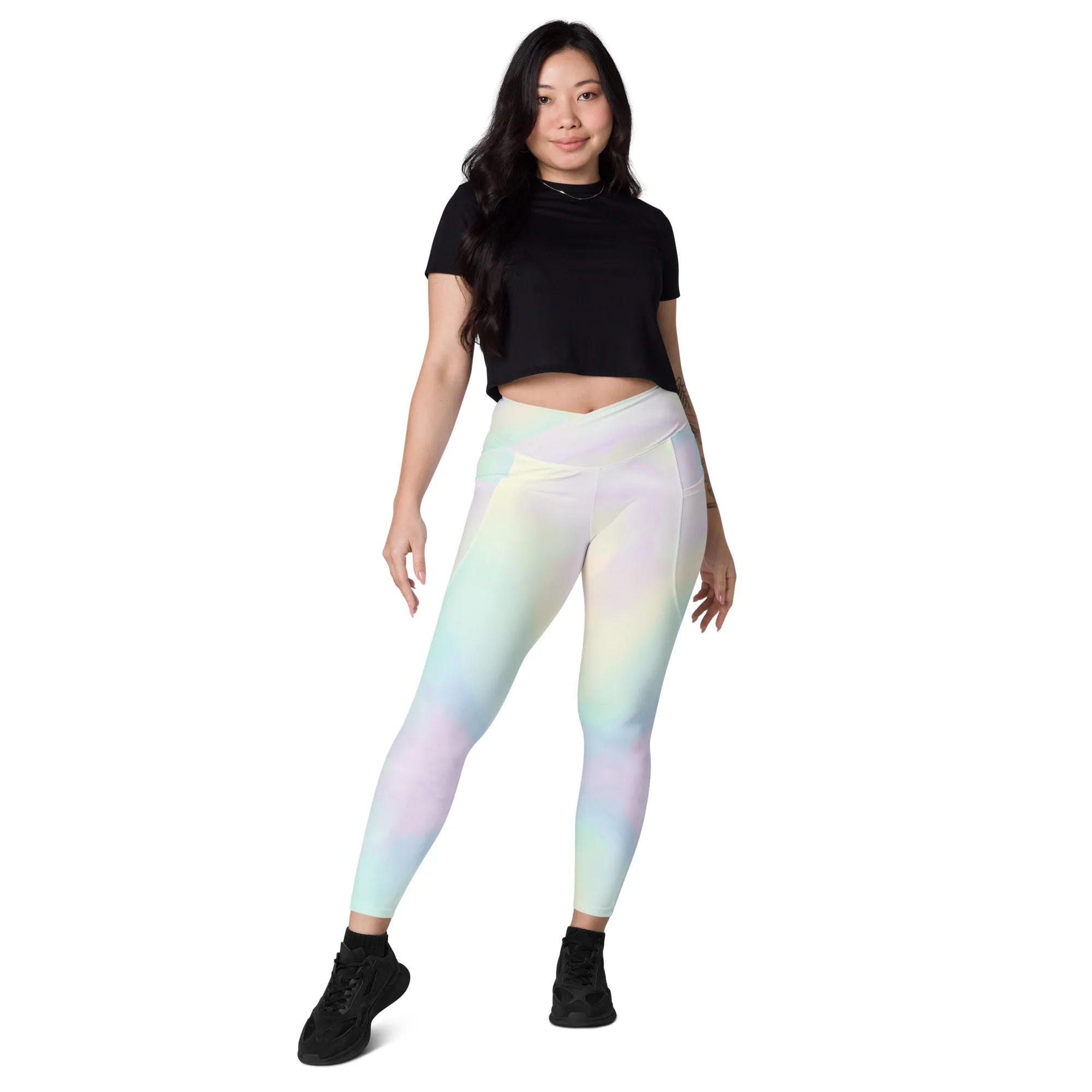 Crossover leggings with pockets