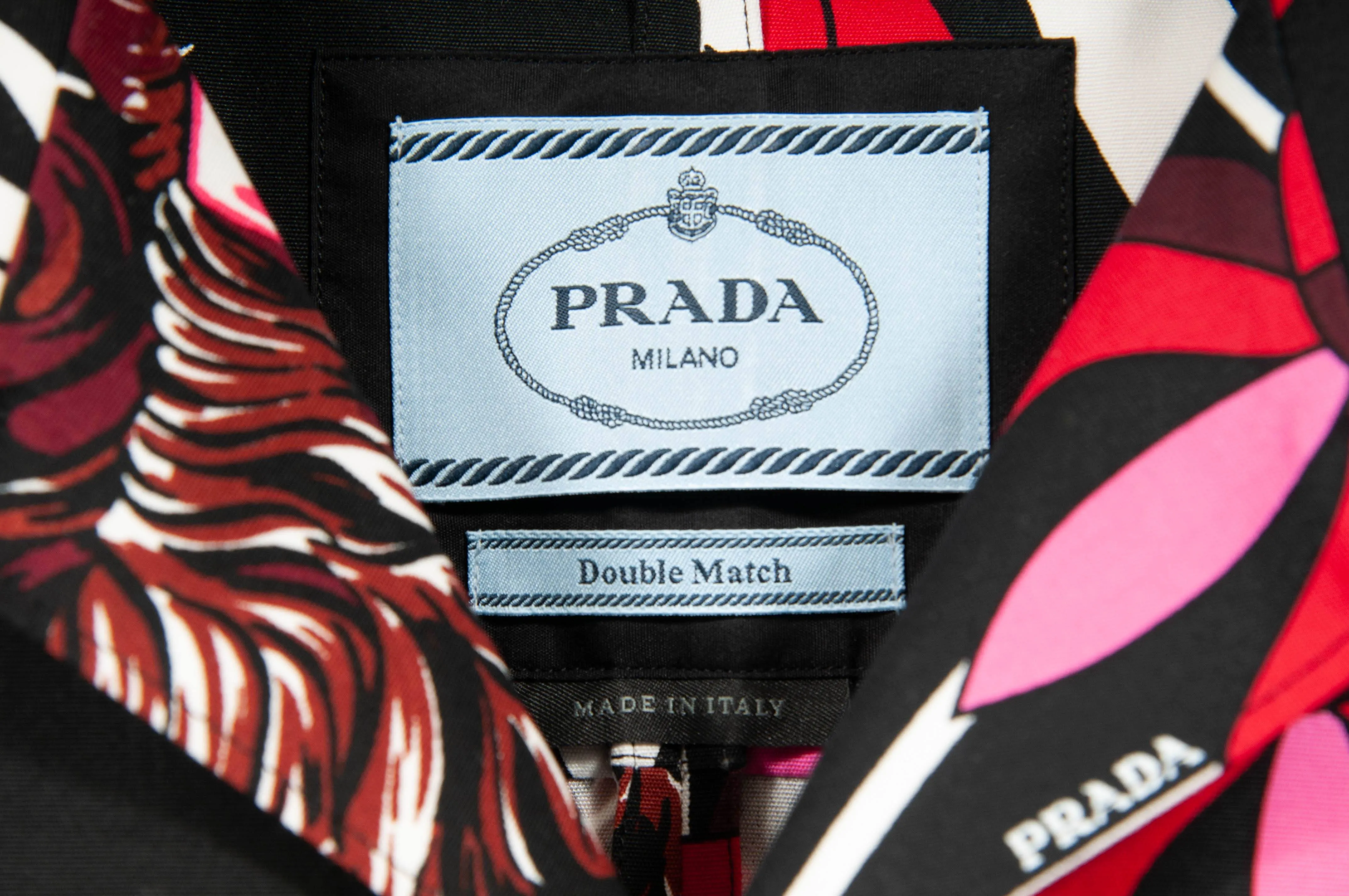 Double Match Heavy Cotton Black Red Floral Hawaiian Bowling Shirt
