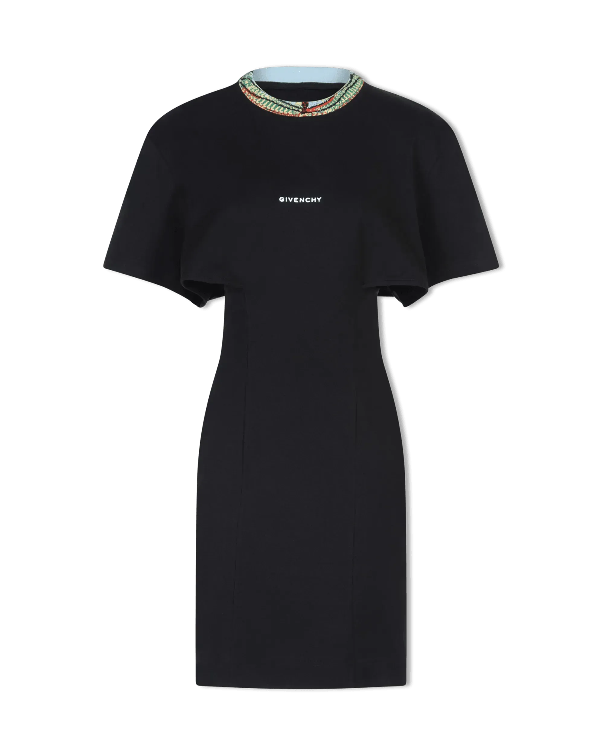 Embroidered Collar T-Shirt Dress
