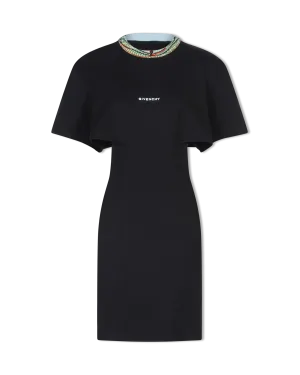 Embroidered Collar T-Shirt Dress