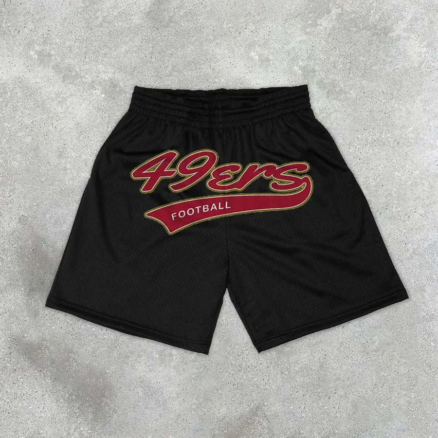 Fashion Print Sports Mesh Shorts