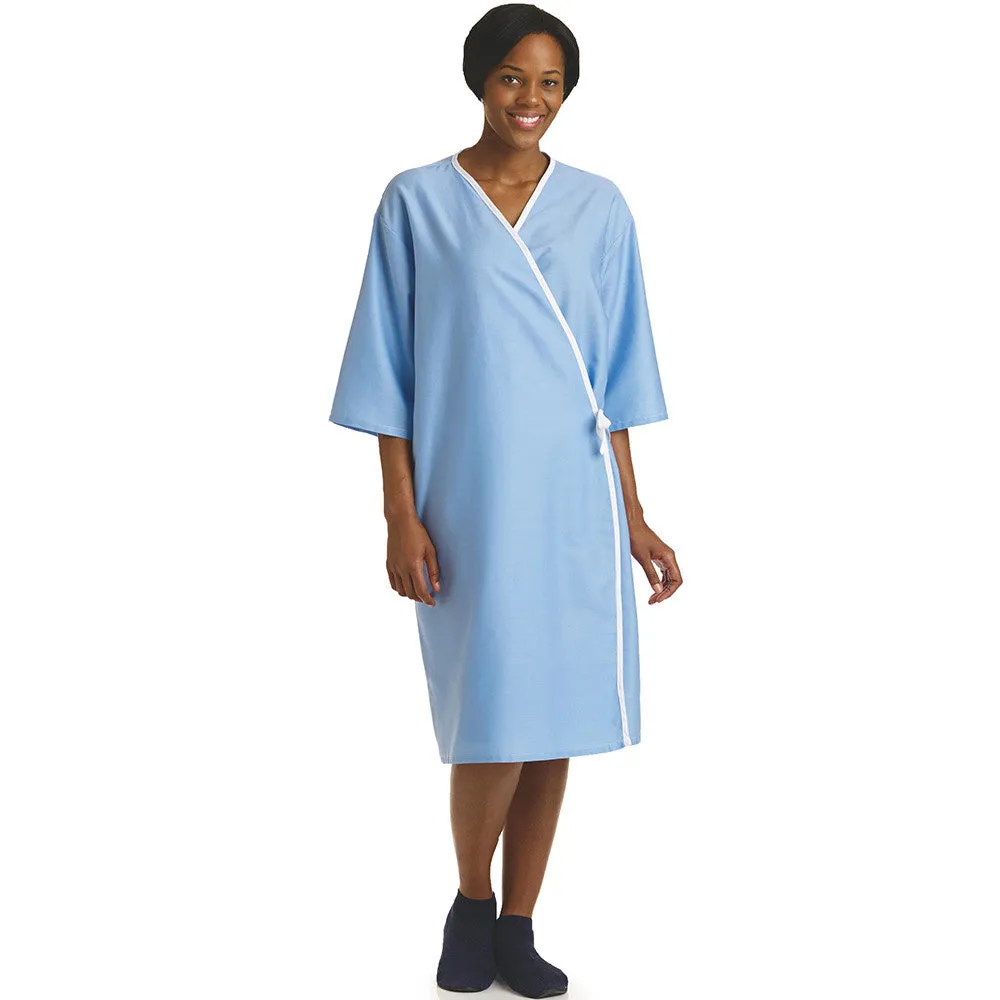 Front Opening  Light Blue Unisex Examination Gown (Multi Pack)
