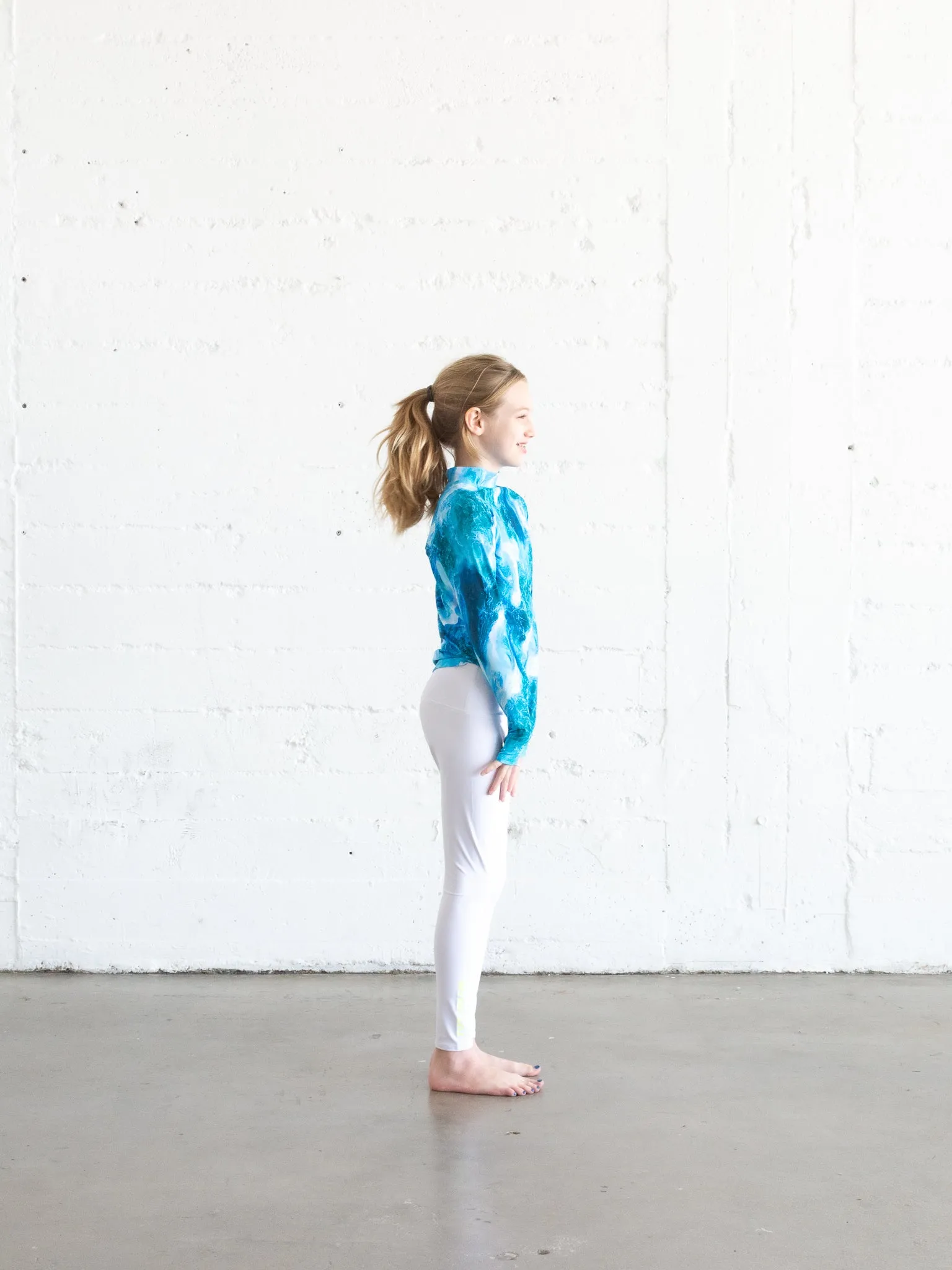 GIRL'S SWIM LEGGINGS - WHITE