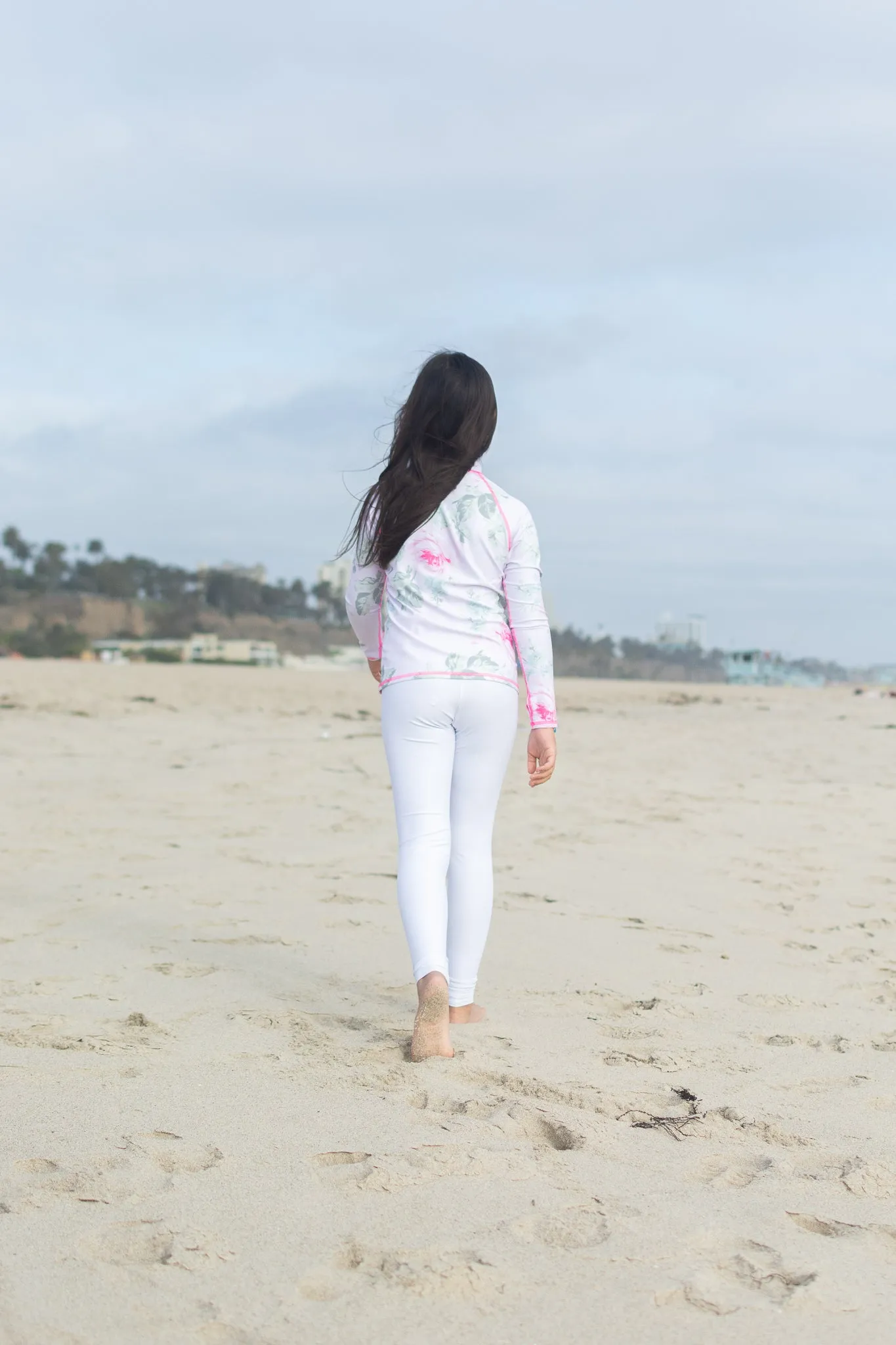 GIRL'S SWIM LEGGINGS - WHITE