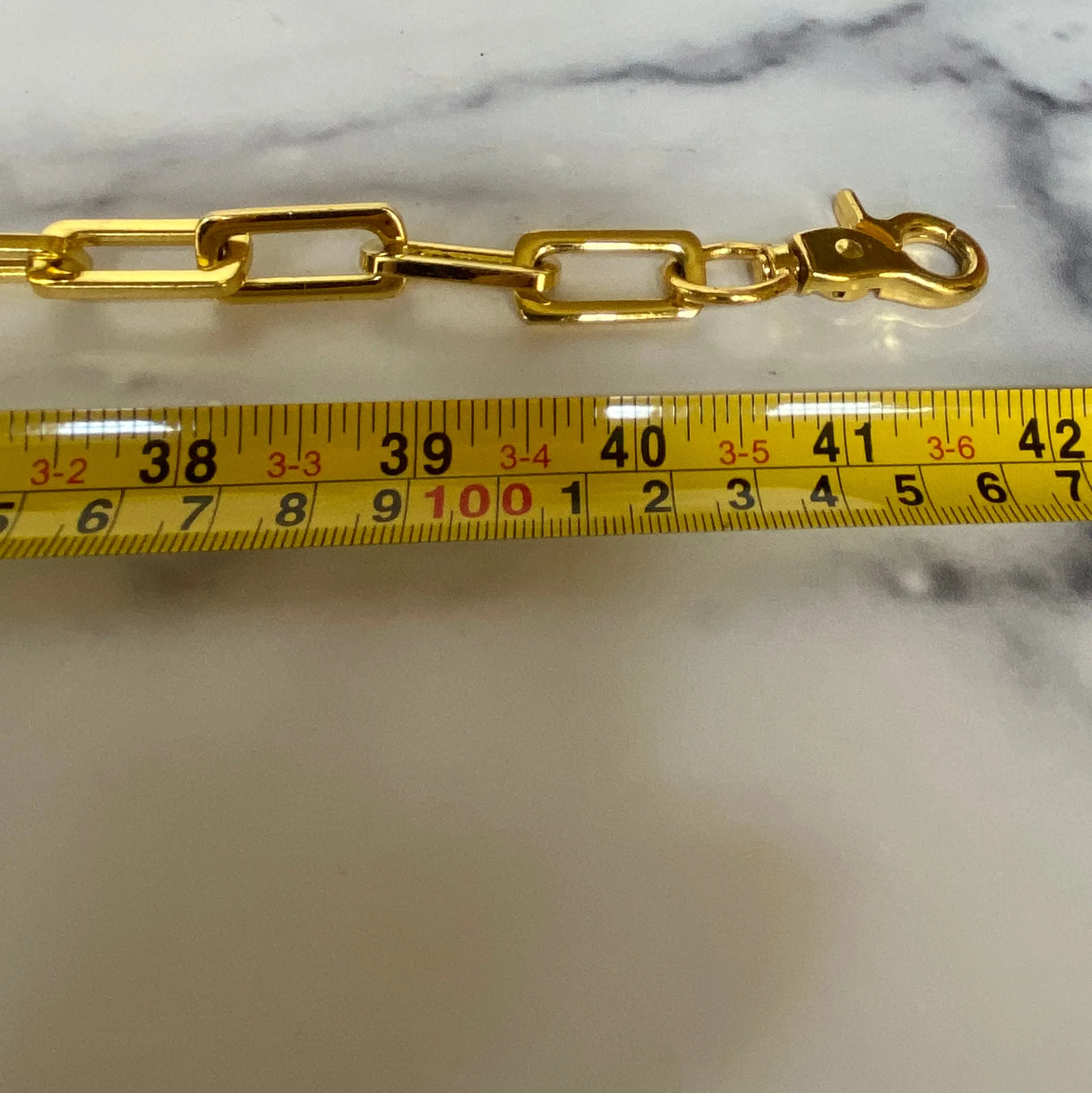 Gold tone chain belt