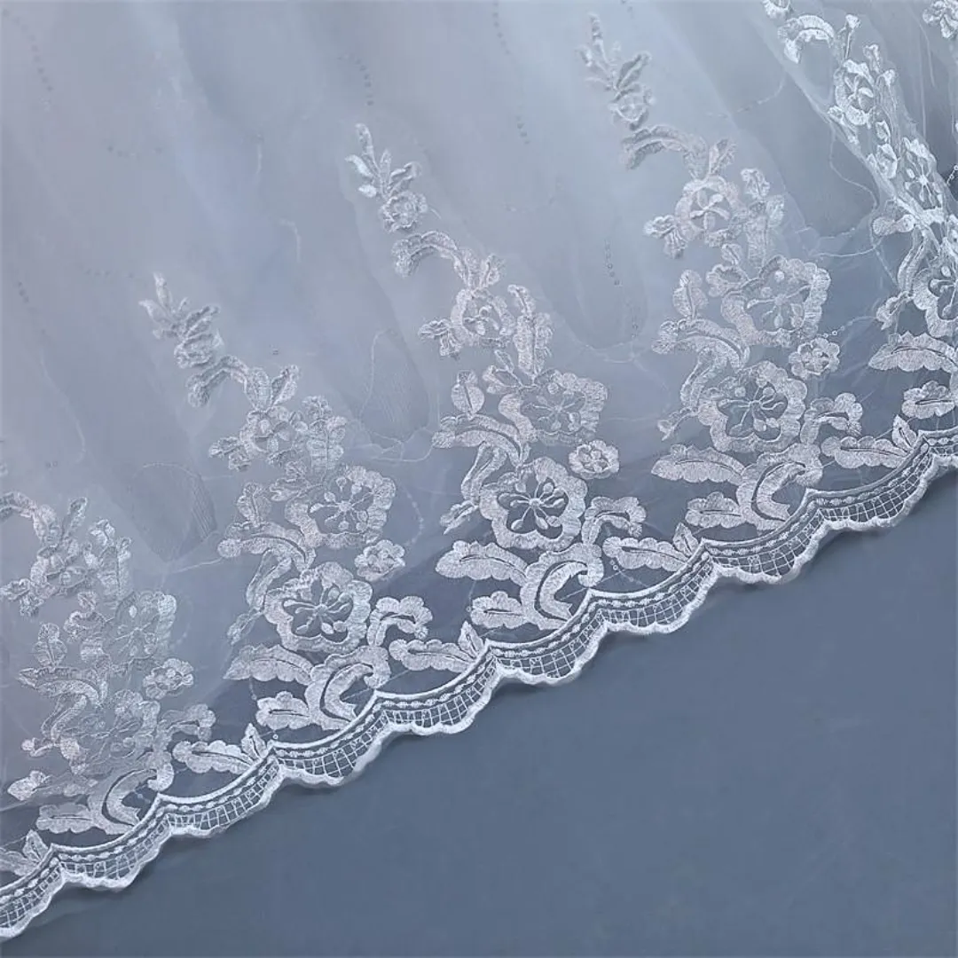 GownLink Stunning White Catholic Wedding Train Gown with Beaded Lace GLHMD16050083T