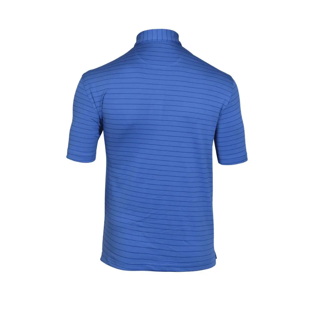 Greg Norman Striped Print Polo - Indigo Blue