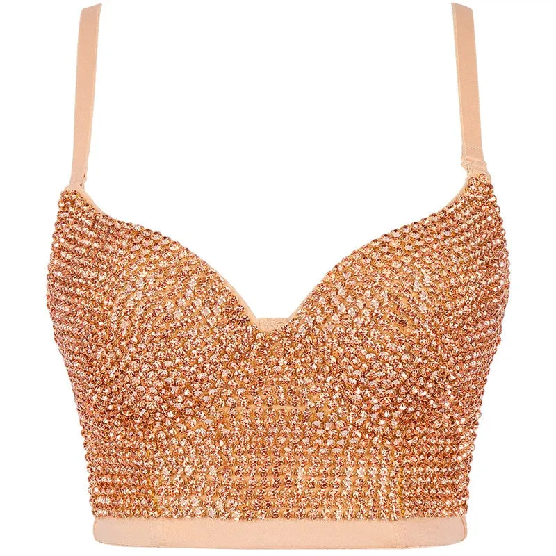 Hand-made Diamond Bralette Bustier