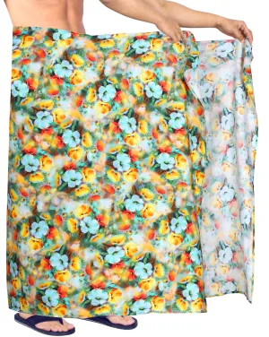 HAPPY BAY Men Bathing Suit Swimwear Beach Cover Up Resort 78"X42" Multicolor Z245 911181