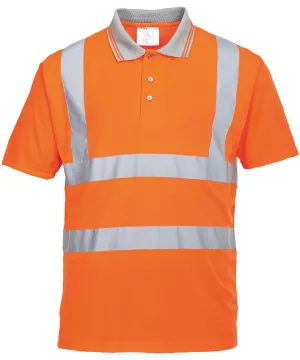 Hi-vis short sleeved polo (S477/RT22) | Orange