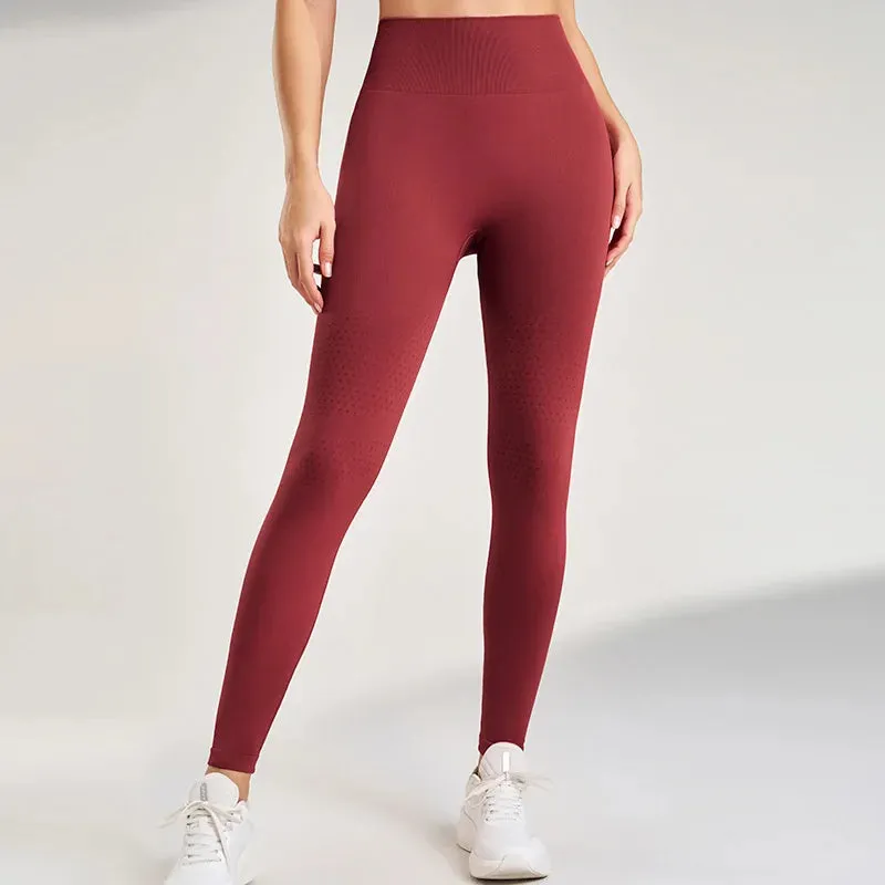 High Waist Slimming Yoga Leggings Fast Dry for Women Fitness