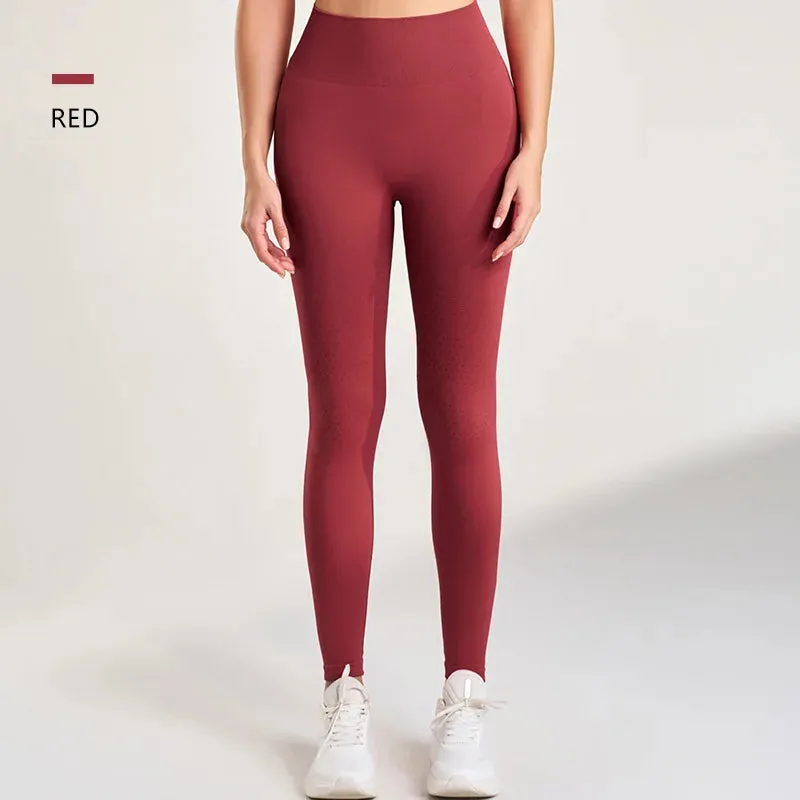 High Waist Slimming Yoga Leggings Fast Dry for Women Fitness