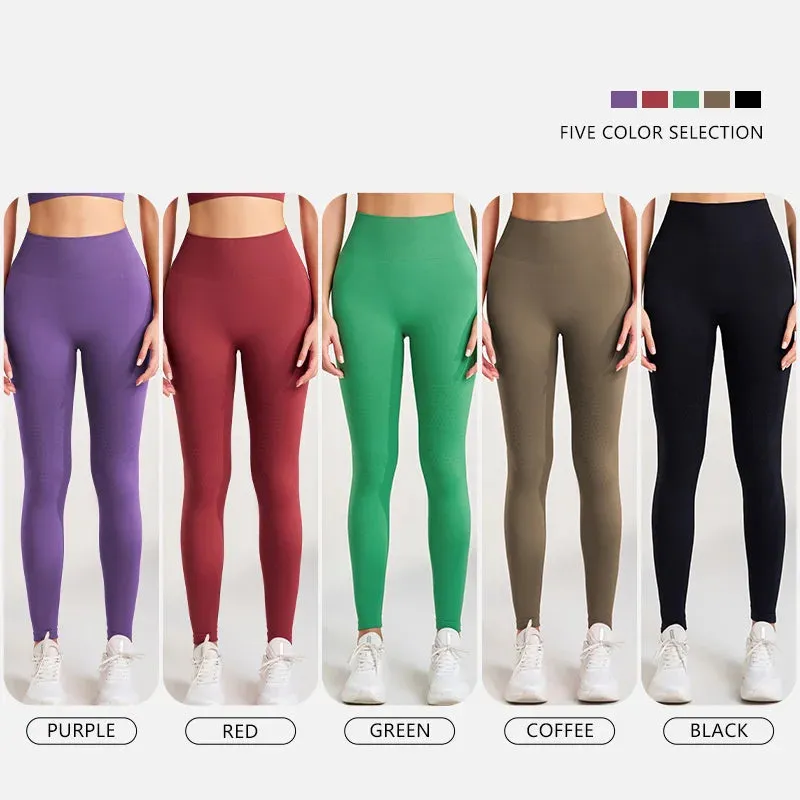 High Waist Slimming Yoga Leggings Fast Dry for Women Fitness