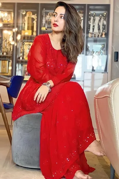 Hina khan dress collection Red 2021 Latest