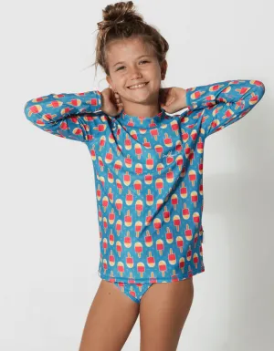 Ice Lolly Rash Guard Bikini Set