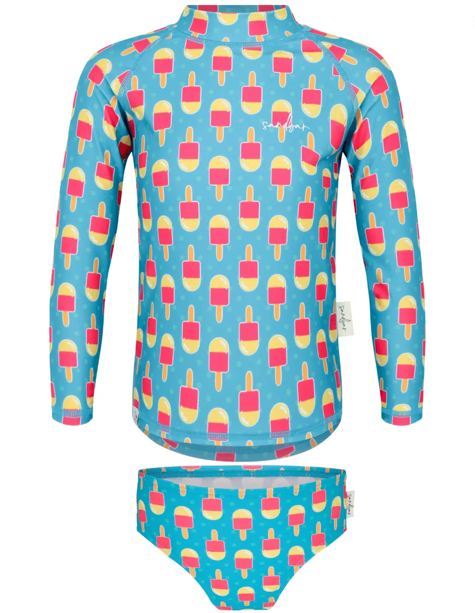 Ice Lolly Rash Guard Bikini Set