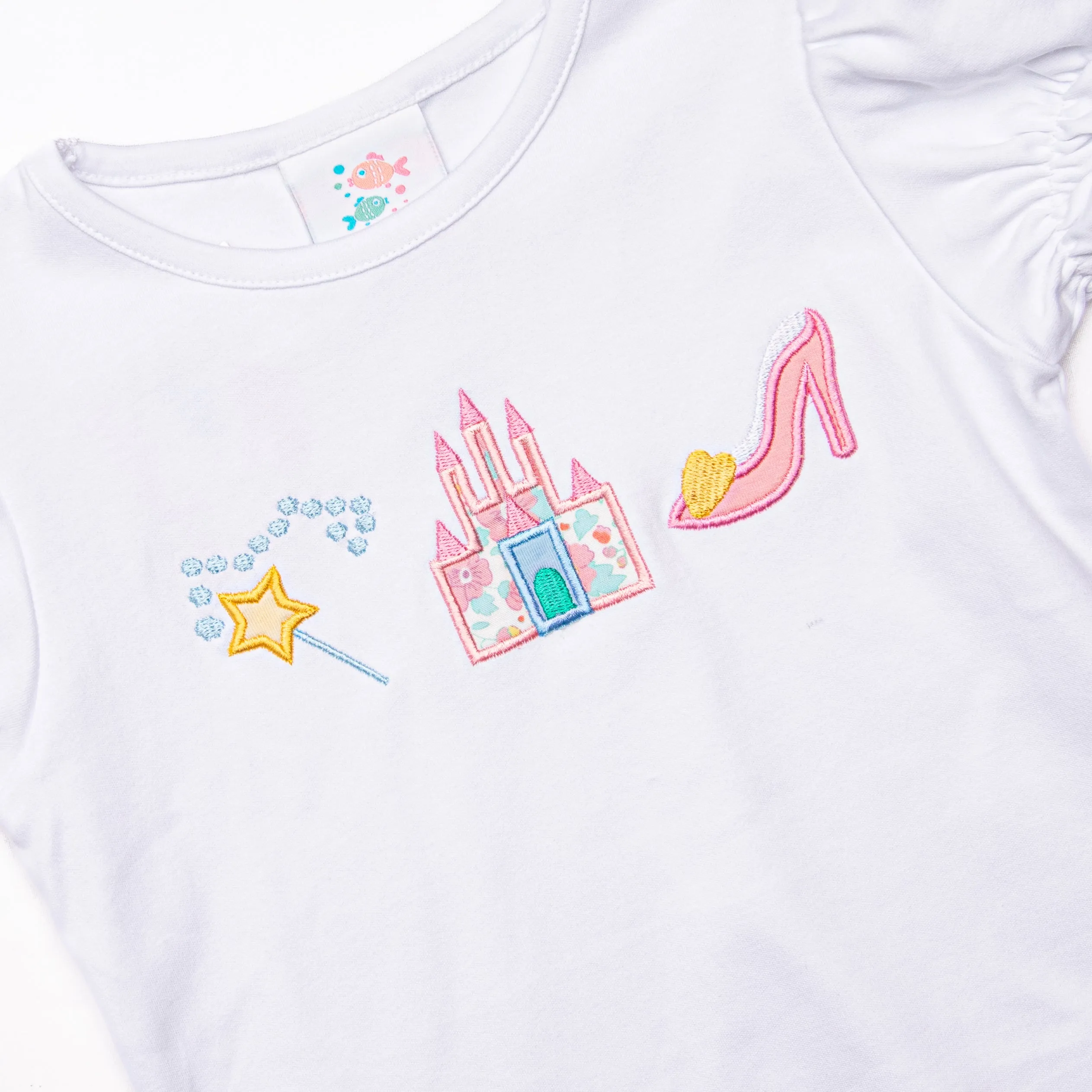If the Shoe Fits Applique Short Set, Blue