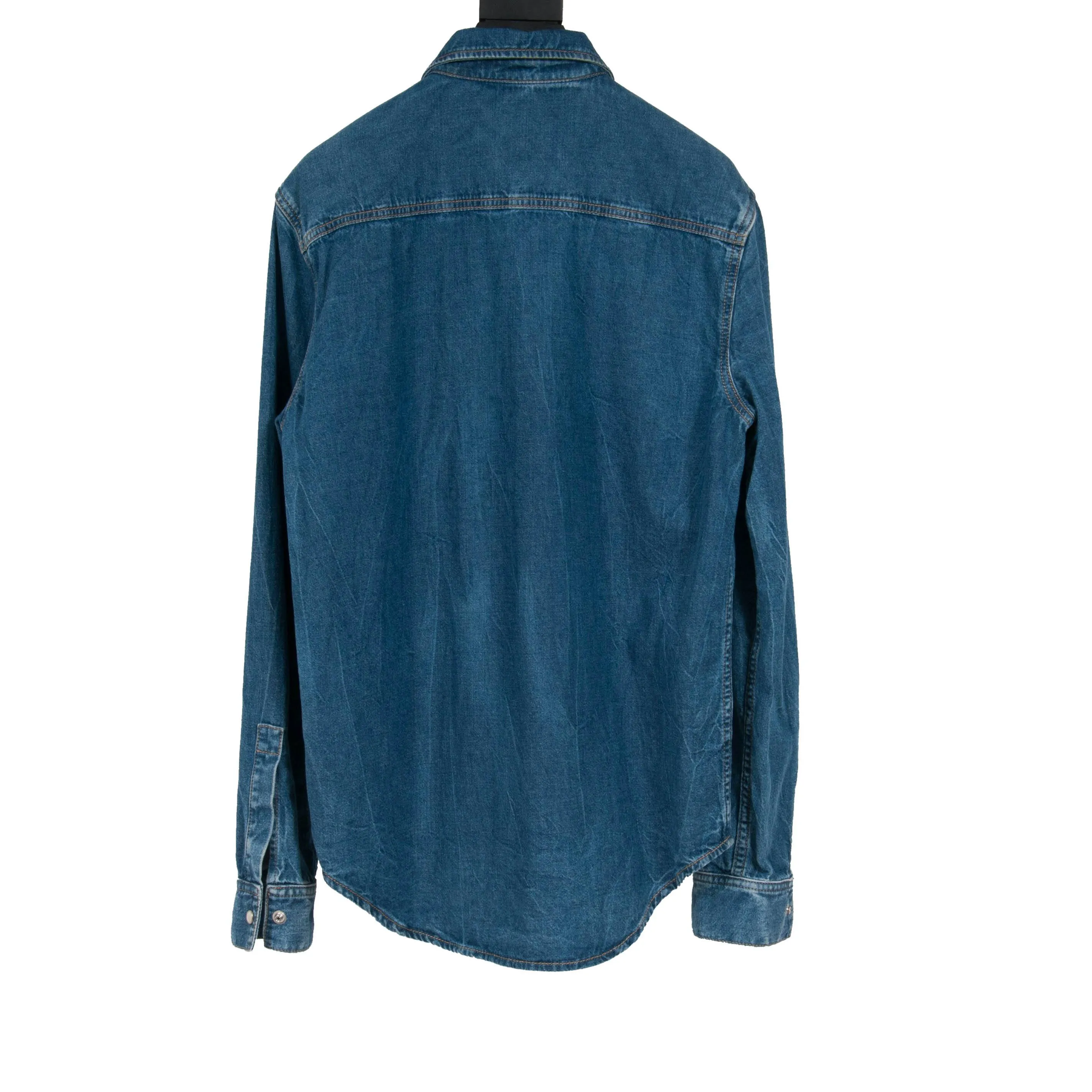 Indigo Blue Logo Denim Shirt
