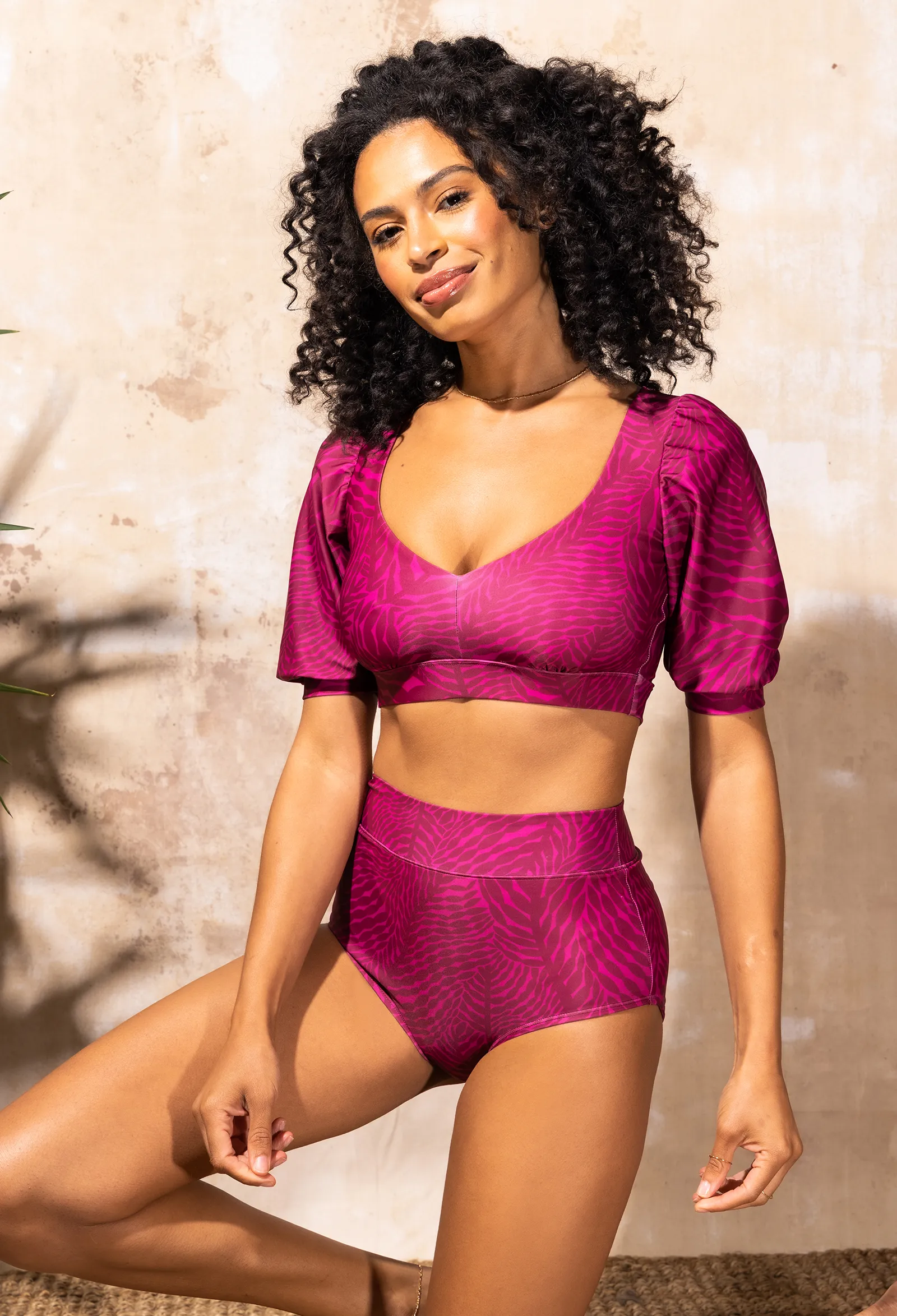 Joana - High Rise Moderate Coverage Swim Bottom | Ocean Imprint