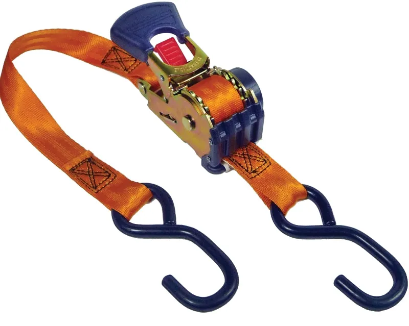 Keeper 05561 Tie-Down, 1 in W, 6 ft L, Polyester, Orange, 500 lb, S-Hook End Fitting :EA: QUANTITY: 1
